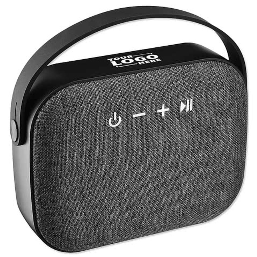 Woven Fabric Portable Bluetooth Speaker in Black