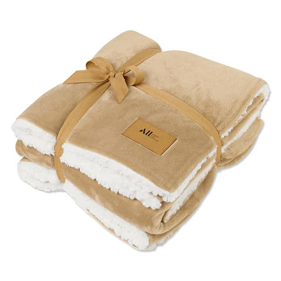 Laser Engraved Mink Sherpa Blanket