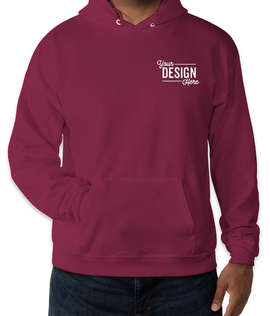 Embroidered Hanes EcoSmart 50/50 Pullover Hoodie - Color: Maroon