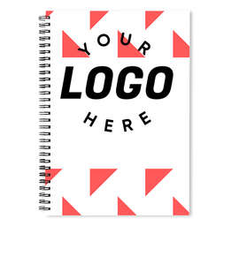 Triangle Border JournalBooks ® Spiral Notebook - Color: Coral