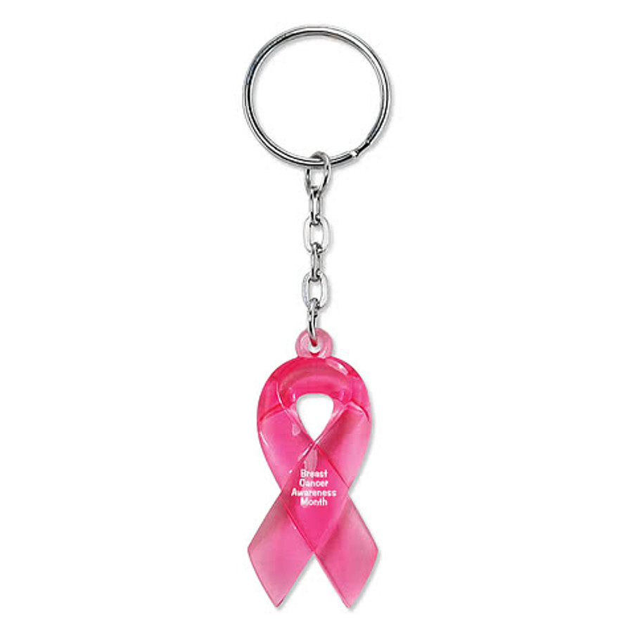 Ribbon Keychain in Translucent Pink