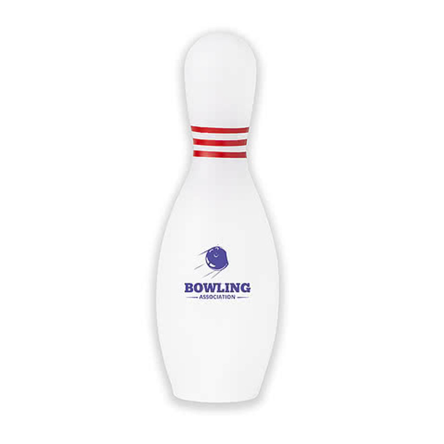 White Bowling Pin Stress Reliever