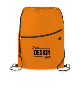 Sidekick Non-Woven Drawstring Bag - Color: Orange