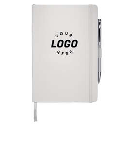 JournalBooks ® Nova Hard Cover Bound Notebook - Color: White