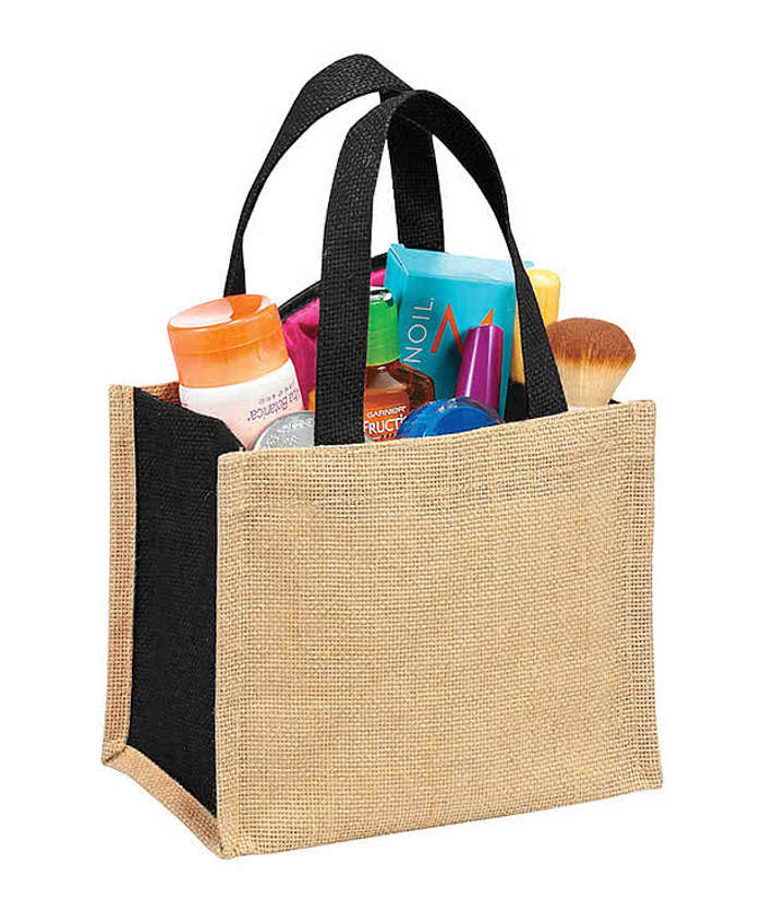 Custom Mini Jute Gift Tote Bag - Design Tote Bags Online at