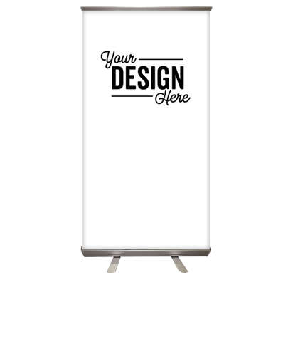 Full Color 32" X 60" Retractable Banner Stand - White