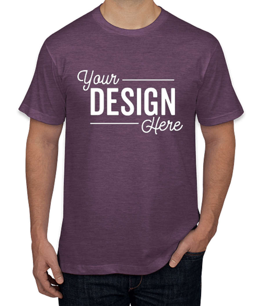 American Apparel Jersey Blend T-shirt in Heather Grape
