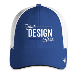 Nike Dri-FIT Mesh Back Hat - Color: Gym Blue / White