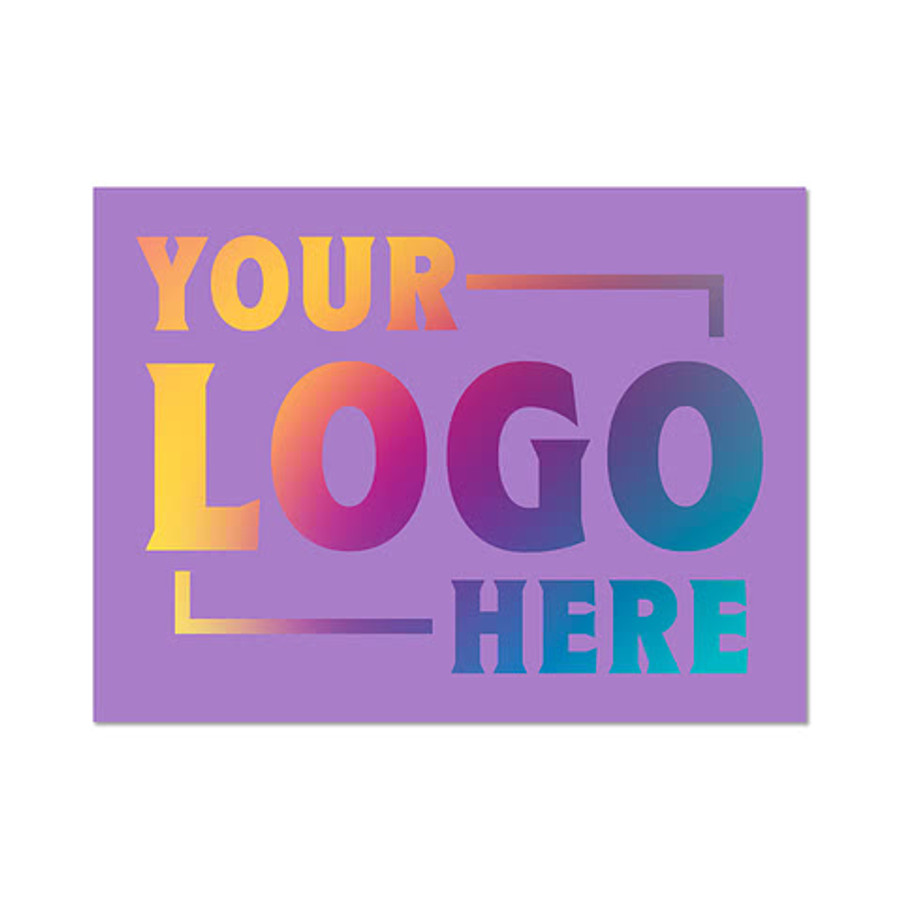 Full Color 4 in. x 3 in. Vinyl Rectangle Sticker in White
