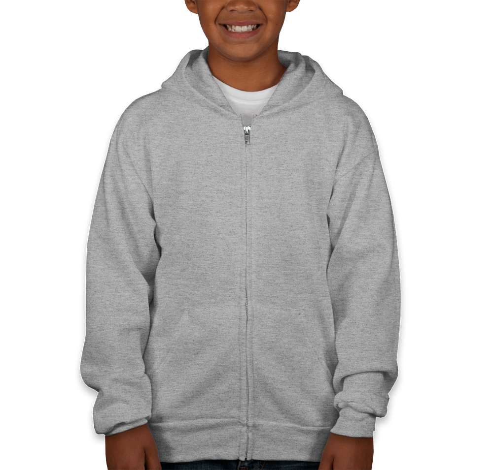 Hanes Youth EcoSmart 50/50 Zip Hoodie-default