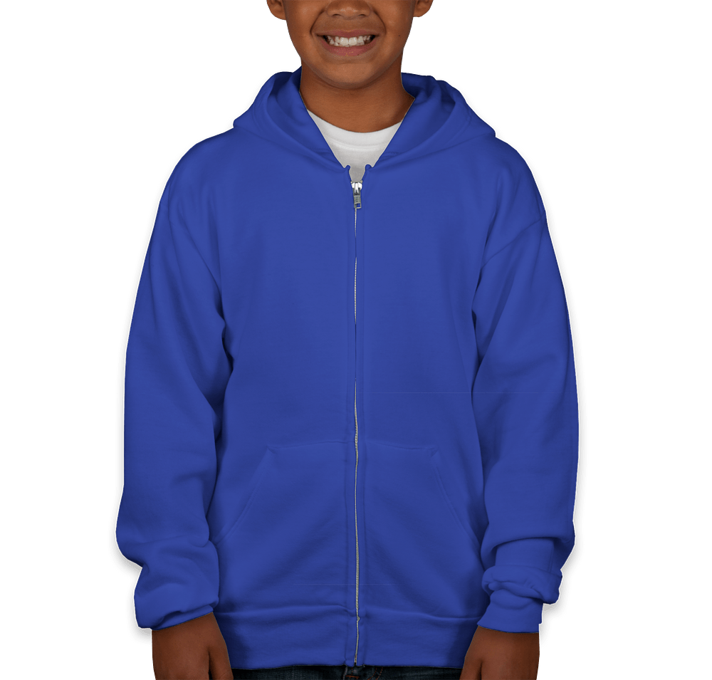 Hanes Youth EcoSmart 50/50 Zip Hoodie-default