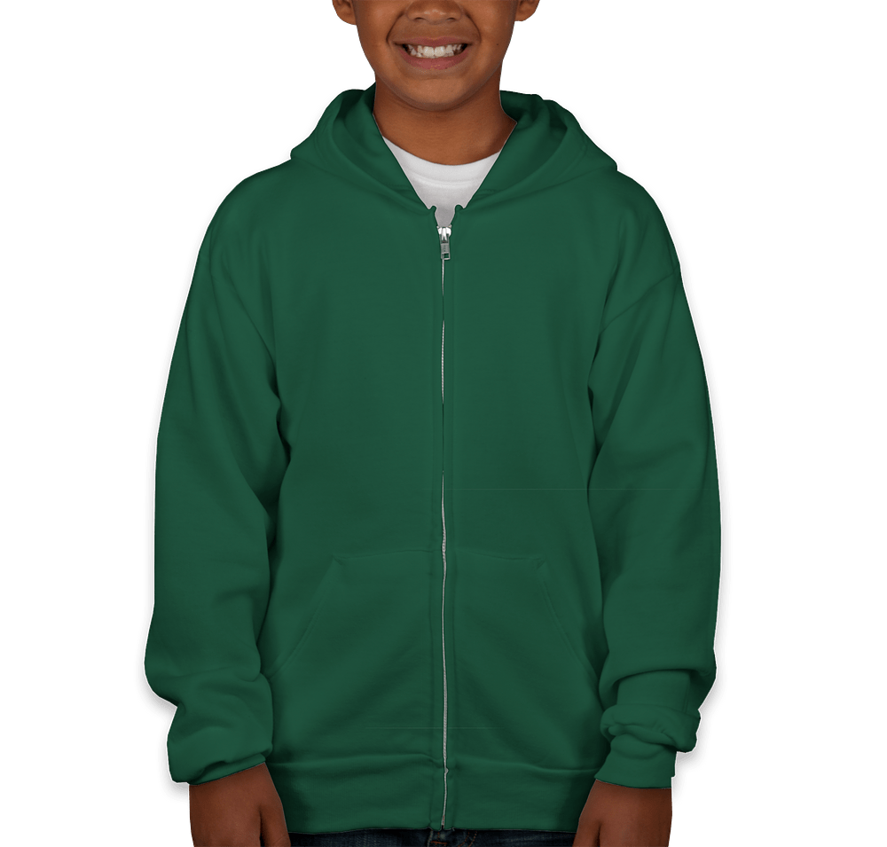 Hanes Youth EcoSmart 50/50 Zip Hoodie-default