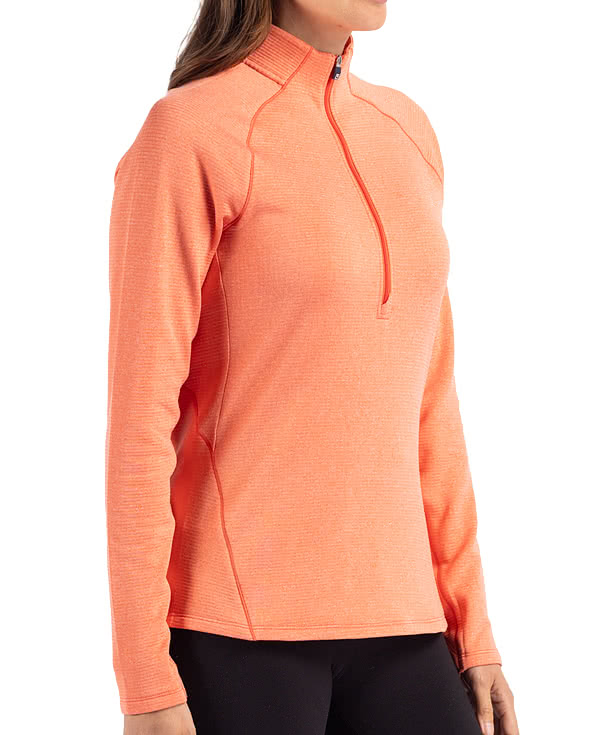 Cutter & Buck Women's Peshastin Recycled Half Zip Grid Fleece Pullover