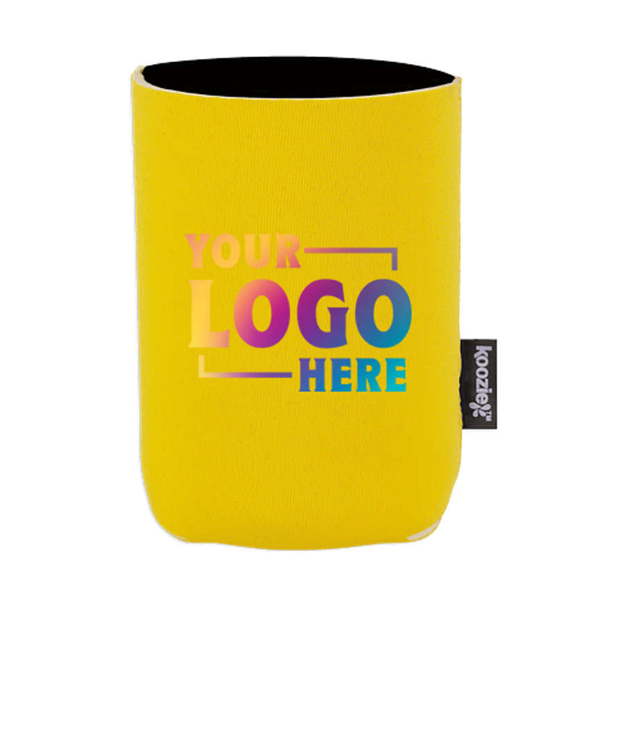 Full Color Koozie® Neoprene Collapsible Can Cooler in Yellow