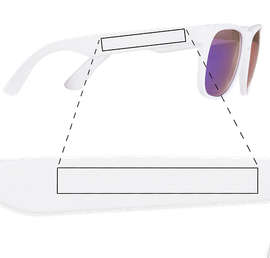 Promotional Mirrored Sunglasses - Color: Blue Tint