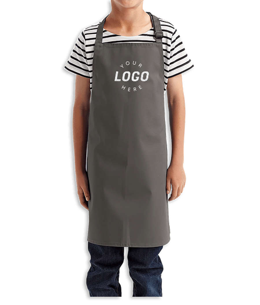 Artisan Collection Youth Recycled Full Length Apron - Embroidered in Dark Grey