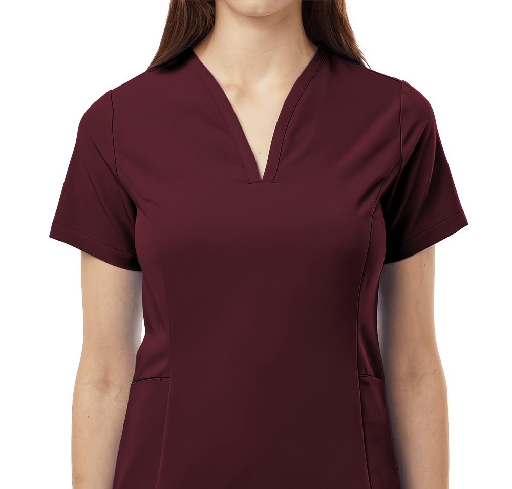 Jaanuu Women's Calix Fit & Flare V-Neck Scrub Top - Embroidered-default