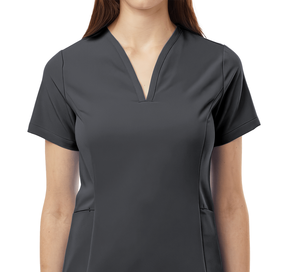 Jaanuu Women's Calix Fit & Flare V-Neck Scrub Top - Embroidered-default