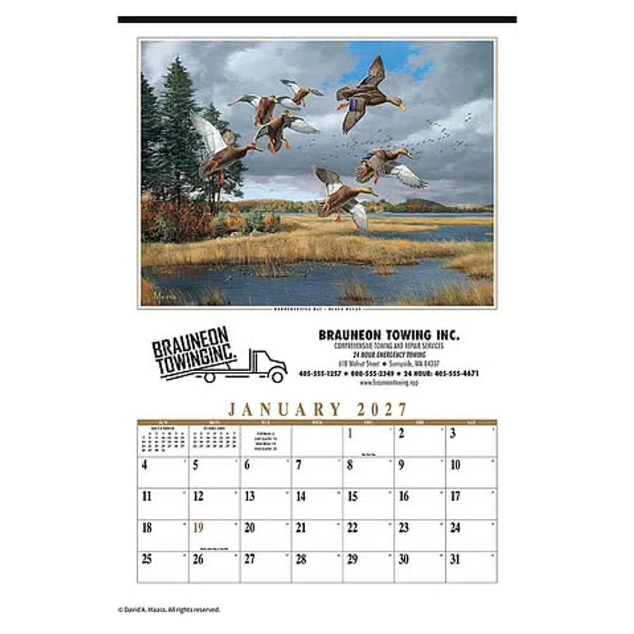 Maass Wildfowl Executive Wall Calendar