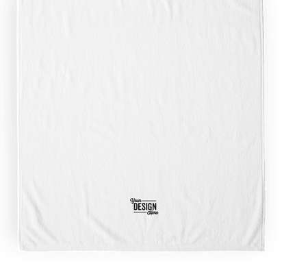 Heavyweight Embroidered Beach Towel - White