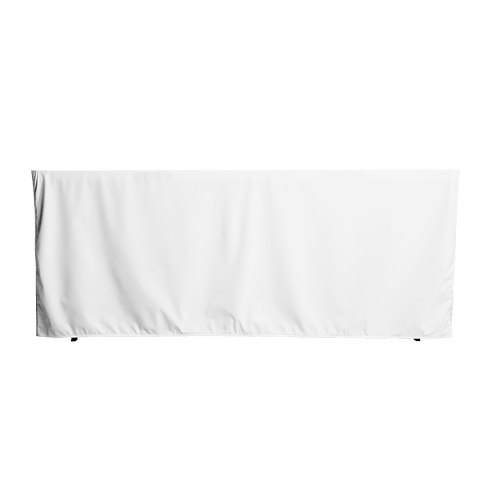 Full Color 6' Fitted Throw Tablecloth in White
