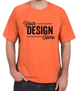 Sport-Tek Tri-Blend Short Sleeve Raglan Performance Shirt - Color: Deep Orange Heather