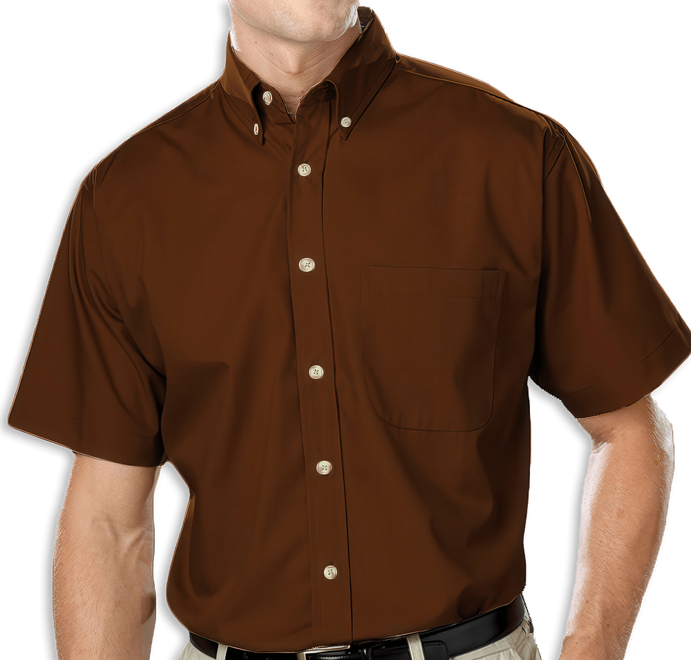 Blue Generation Superblend Poplin Short Sleeve Dress Shirt - Embroidered-default