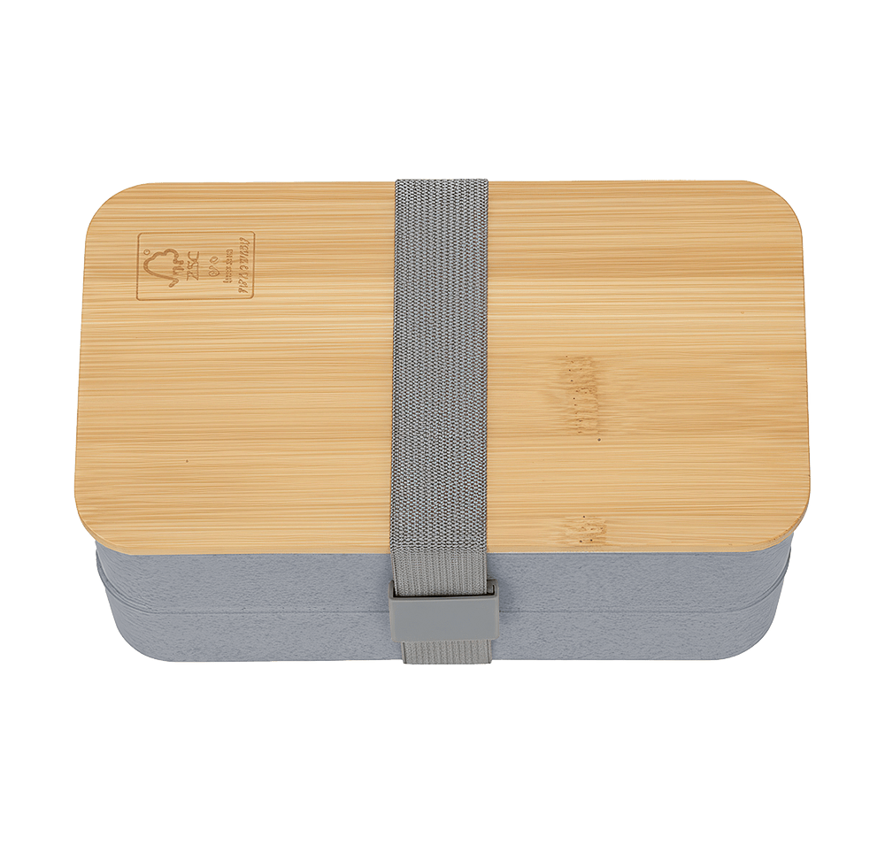 Double Decker Lunch Box with FSC Bamboo Lid & Utensils-default