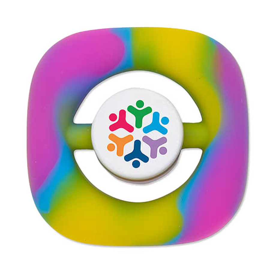 Theta Top Fidget Spinner in Rainbow