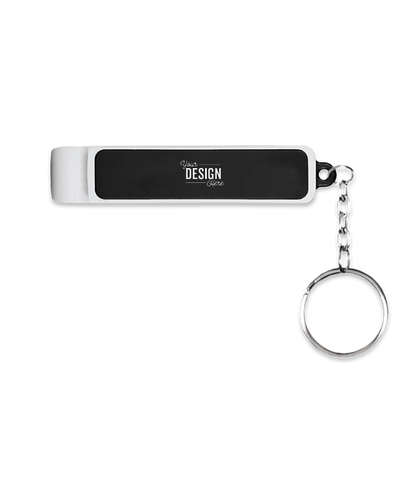 Bottle Opener and Phone Stand Keychain - Black