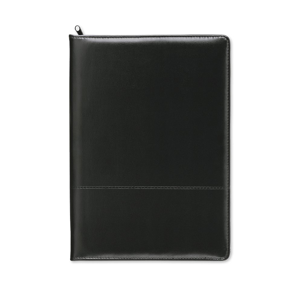 Debossed Script Zippered Padfolio-default