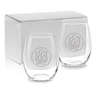 Laser Engraved 15 oz. Stemless Wine Glass (Set of 2)