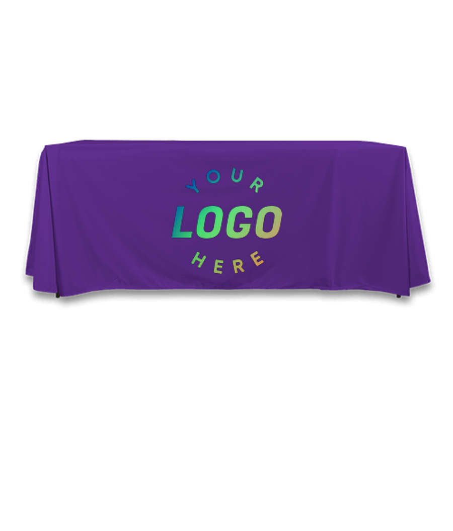 Full Color 6' LazerLine Throw Tablecloth in Grape