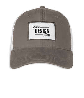 Ahead Solana Pigment Dyed Trucker Hat with White Rectangle Patch