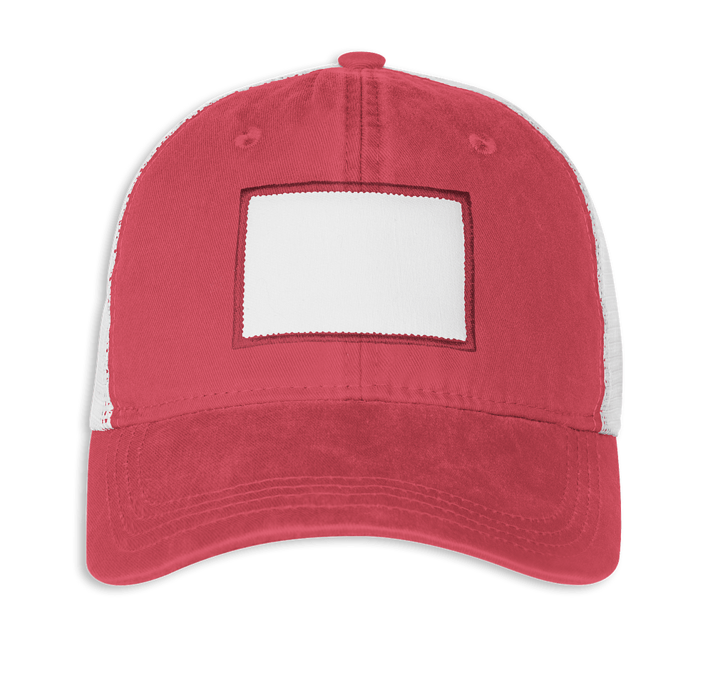 Ahead Solana Pigment Dyed Trucker Hat - Rectangle Patch - Printed-default