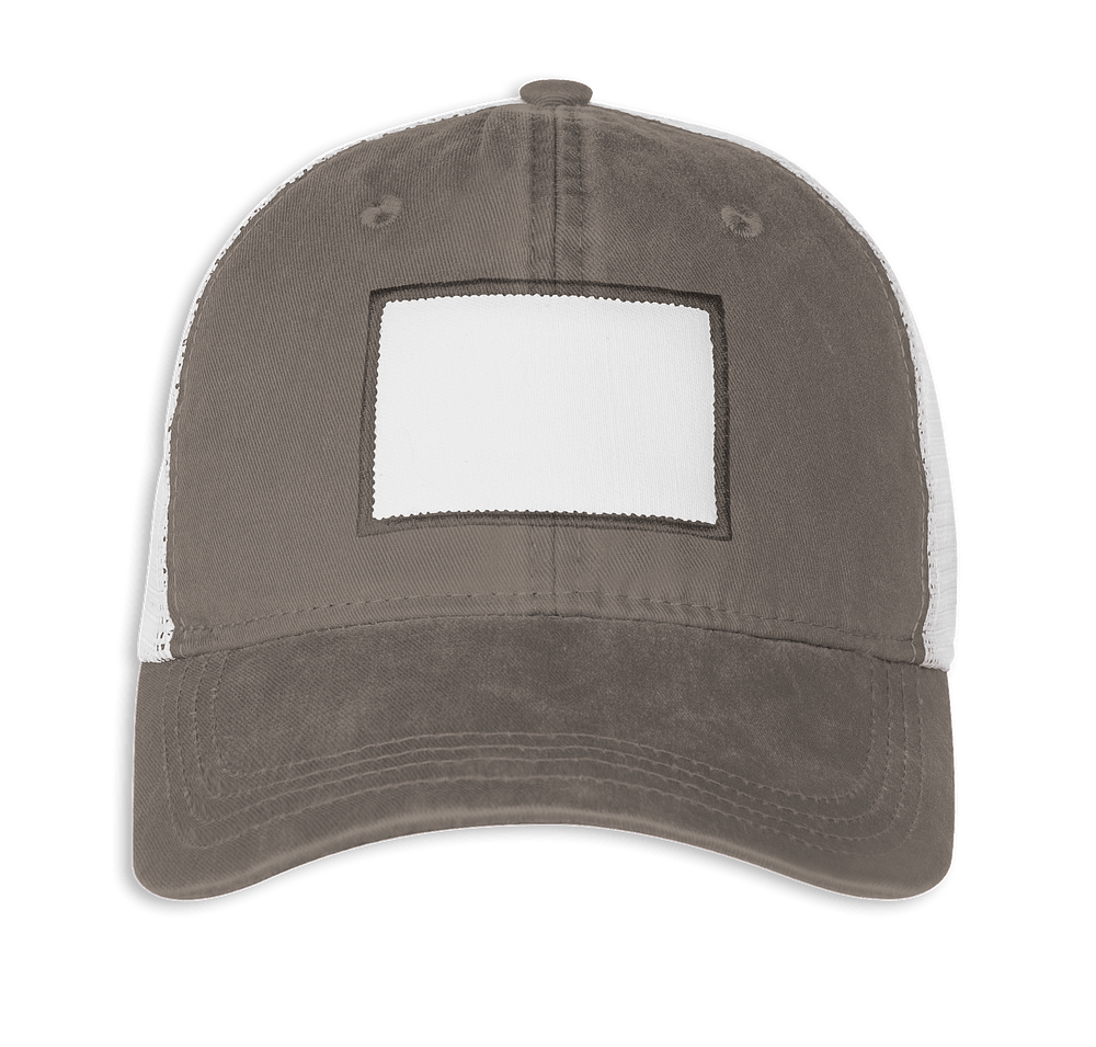Ahead Solana Pigment Dyed Trucker Hat - Rectangle Patch - Embroidered-default