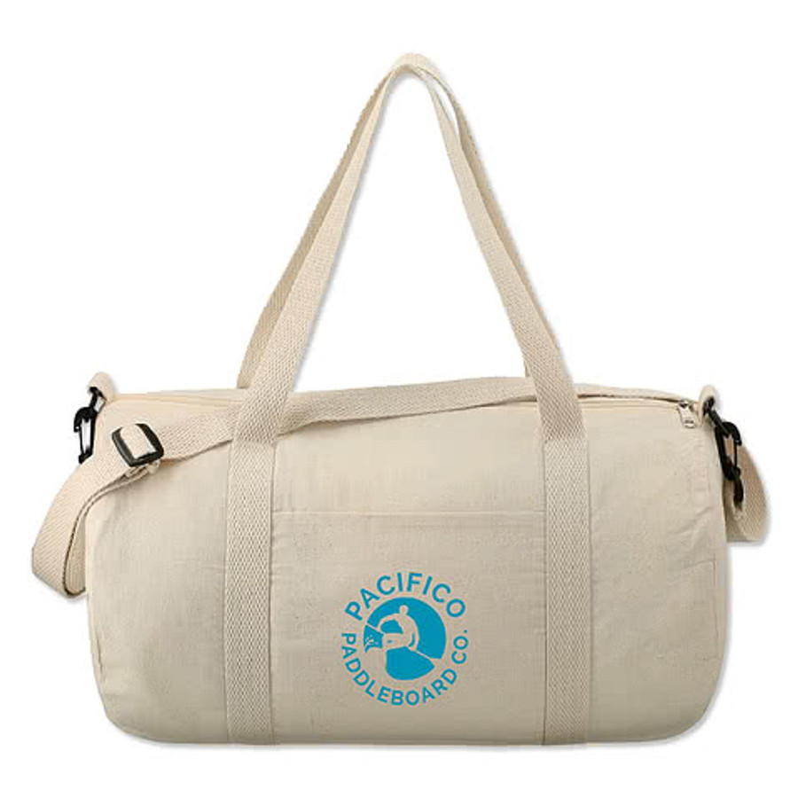 Full Color Barrel Cotton Canvas Duffel Bag