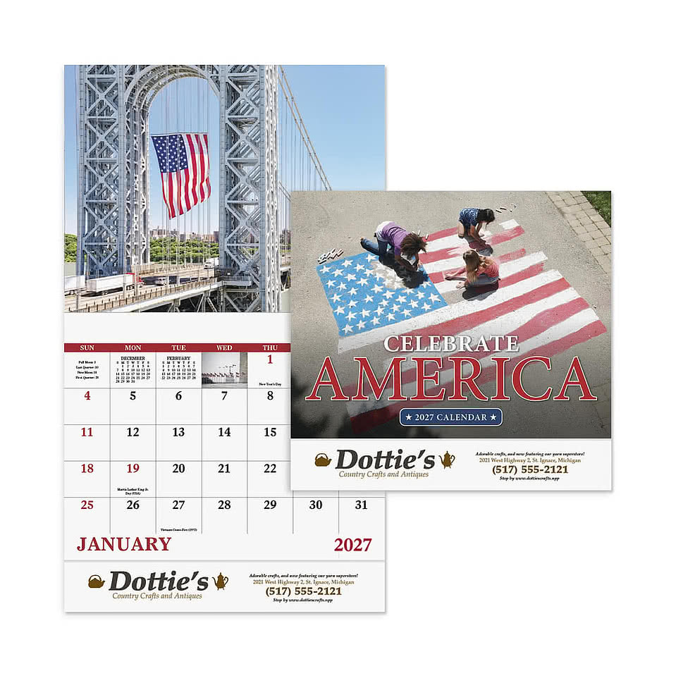 Celebrate America Stapled Monthly Calendar