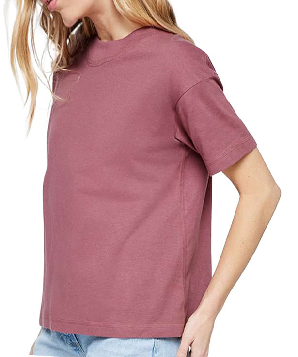 Live & Tell by LAT Boxy Fine Jersey Crewneck T-shirt