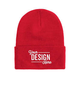 Port & Company Cuff Beanie - Color: Athletic Red