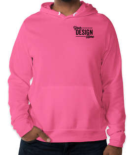 Embroidered Bella + Canvas Ultra Soft Pullover Hoodie - Color: Heather Charity Pink