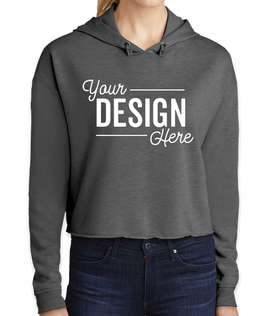 Sport-Tek Women's Tri-Blend Performance Cropped Hoodie - Color: Dark Grey Heather