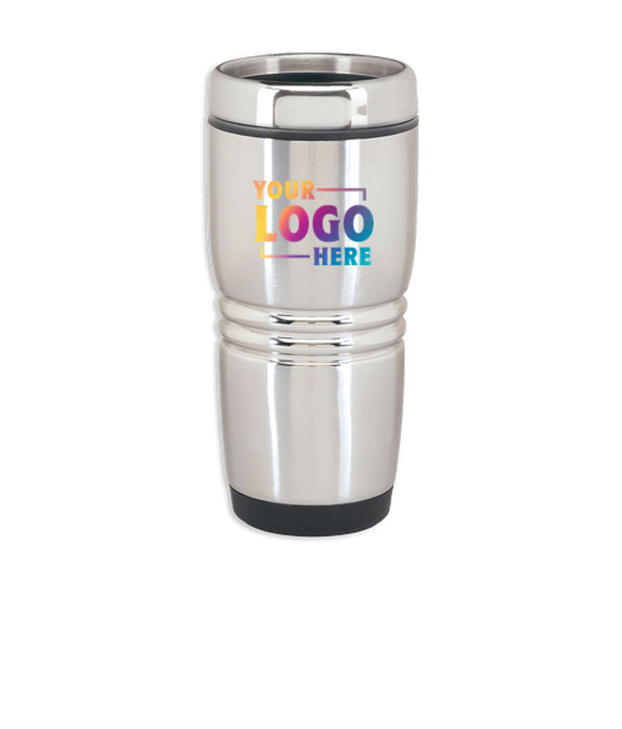 Full Color 15 oz. Rolling Ridges Tumbler in Silver