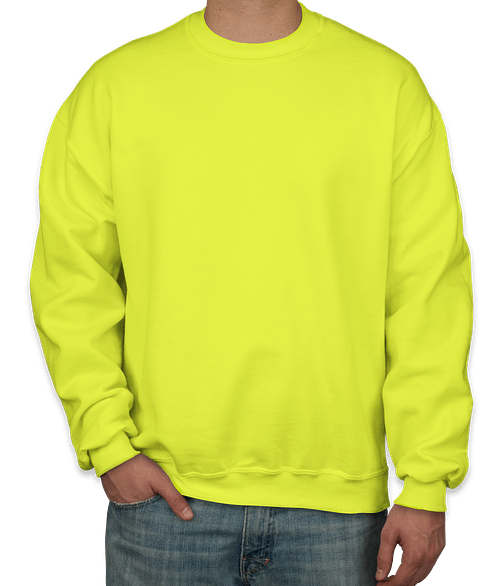 Jerzees Super Sweats 50/50 Crewneck Sweatshirt in Safety Green