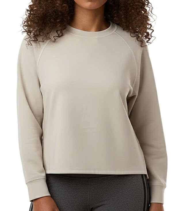 Adidas Women's Beyond Recycled Side-Snap Crewneck Sweatshirt