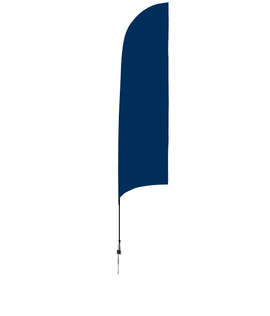 Full Color 13’ Streamline Razor Flag with Spike - Color: Navy