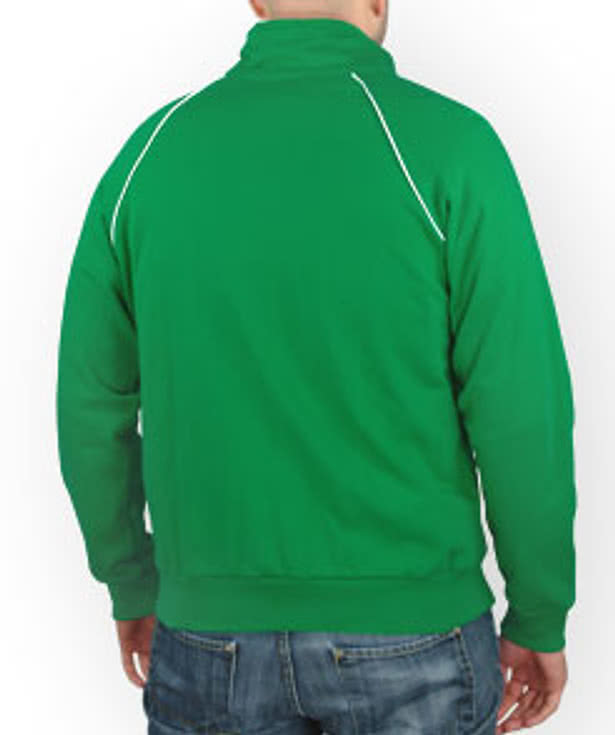 American Apparel USA-Made Fleece Track Jacket with White Piping