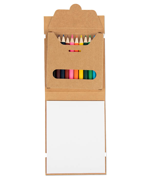 12-Piece Colored Pencil Set with Notepad