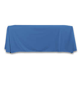 Full Color 6' Economy Open-Back Throw Tablecloth - Color: Colbalt