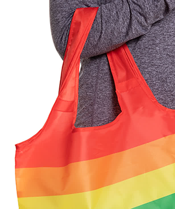 Medium Rainbow Lightweight Poly Tote Bag